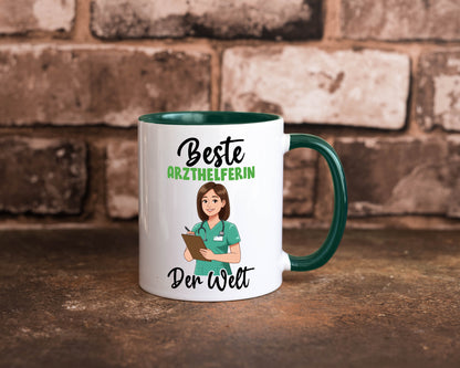 Beste Arzthelferin | Fachangestellte Medizin v2 Geschenkidee Humor Tasse