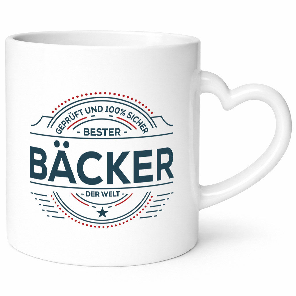 Geprüft und sicher: Bäcker | Bäckerei Backen Konditor Humor Geschenkidee Tasse