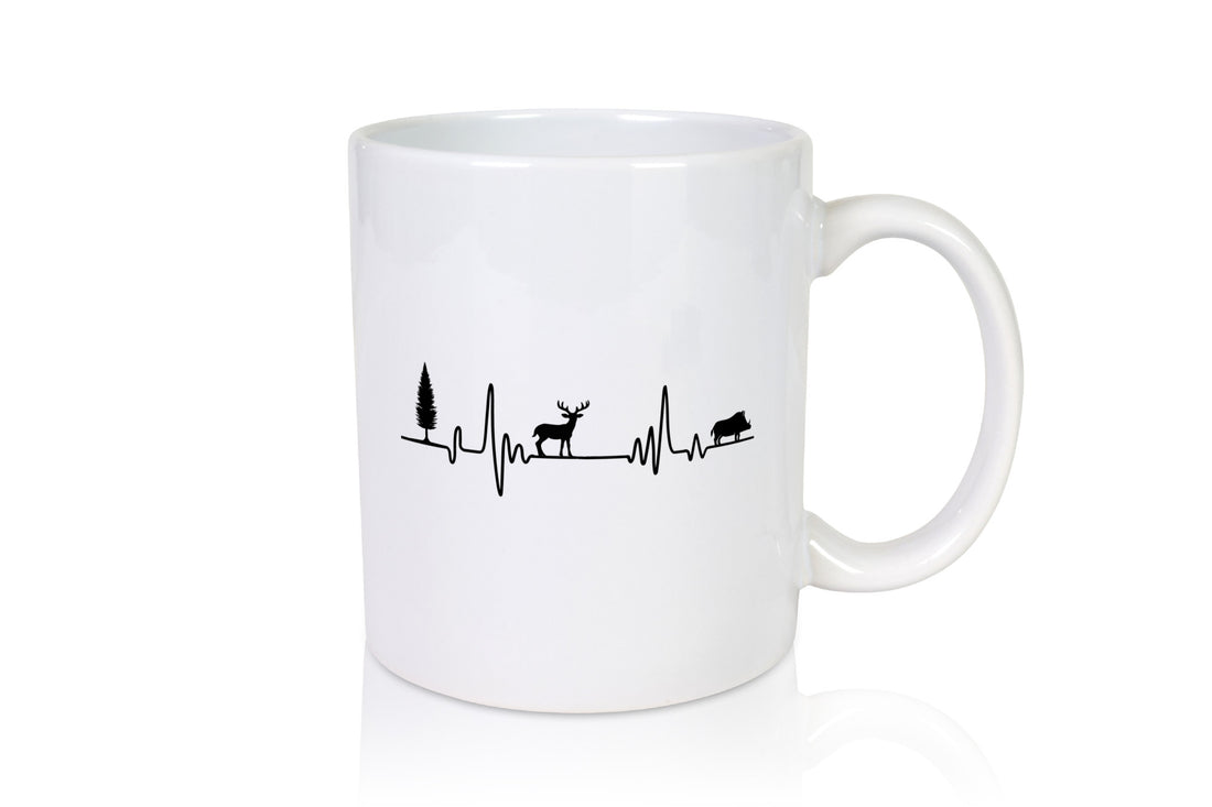 Jäger Herzschlag | Motiv Jagd Rotwild jagen Geschenkidee Humor Tasse