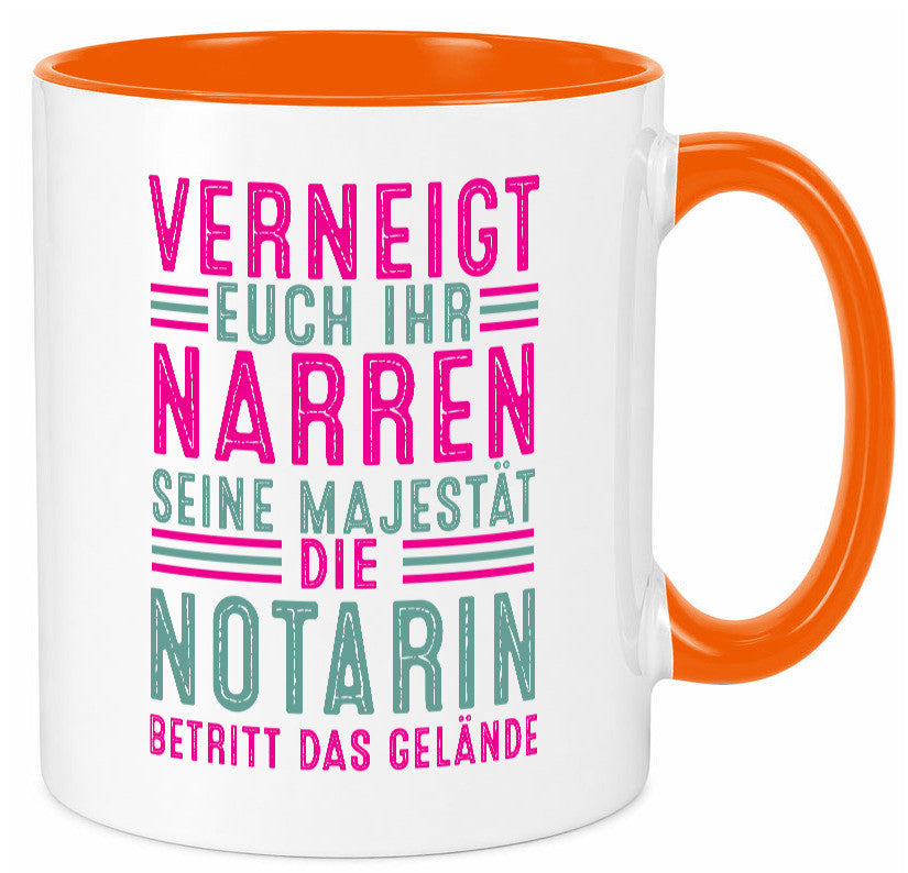 Verneigt euch: Notarin | Juristin lustig Humor Geschenkidee Geschenk Tasse