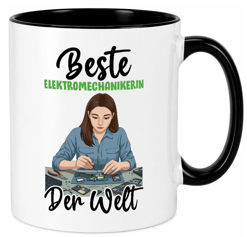 Beste Elektromechanikerin | Mechanikerin v2 Geschenkidee Humor Tasse