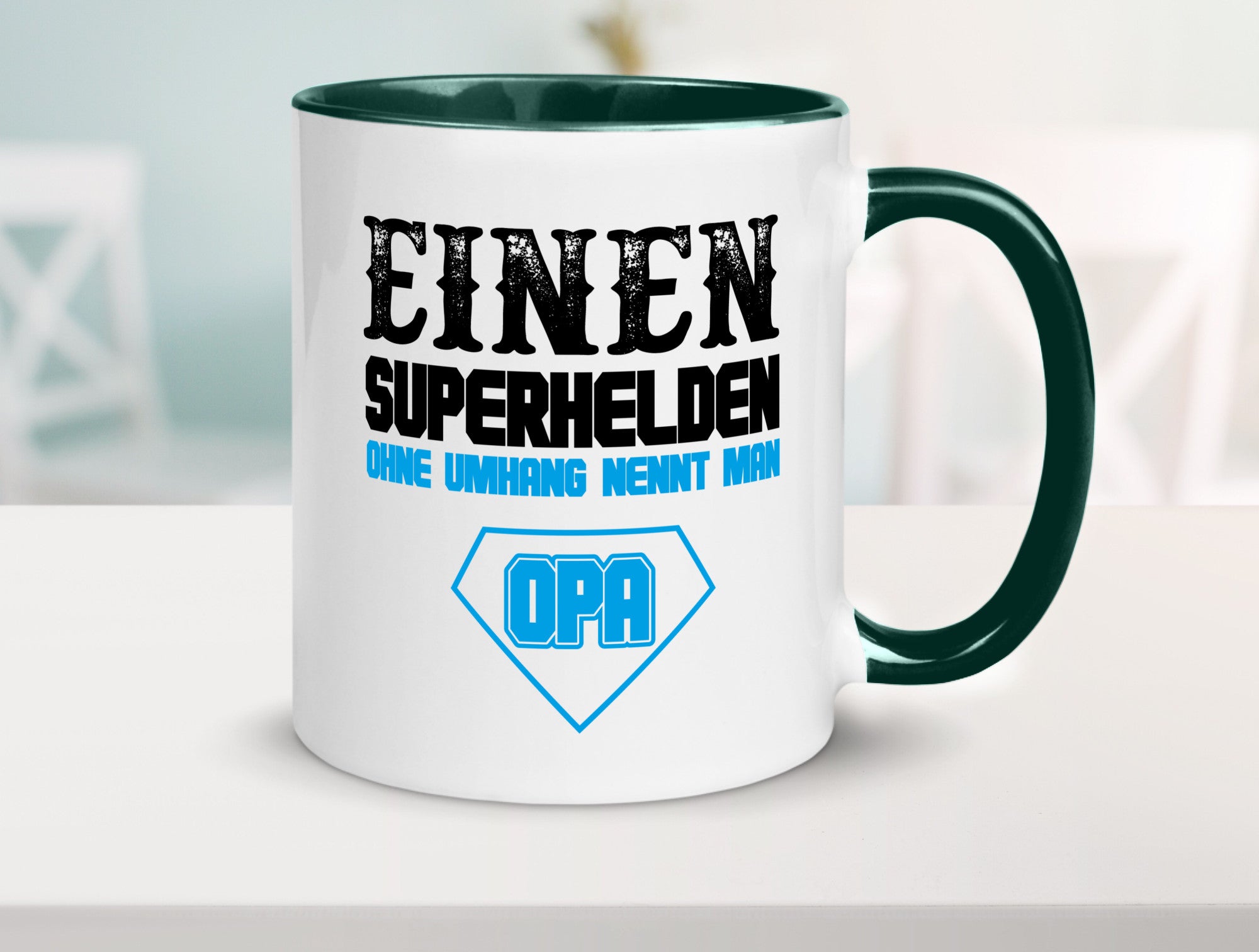 Superheld Opa Geschenk Familie Geschenkidee lustiger Spruch Tasse