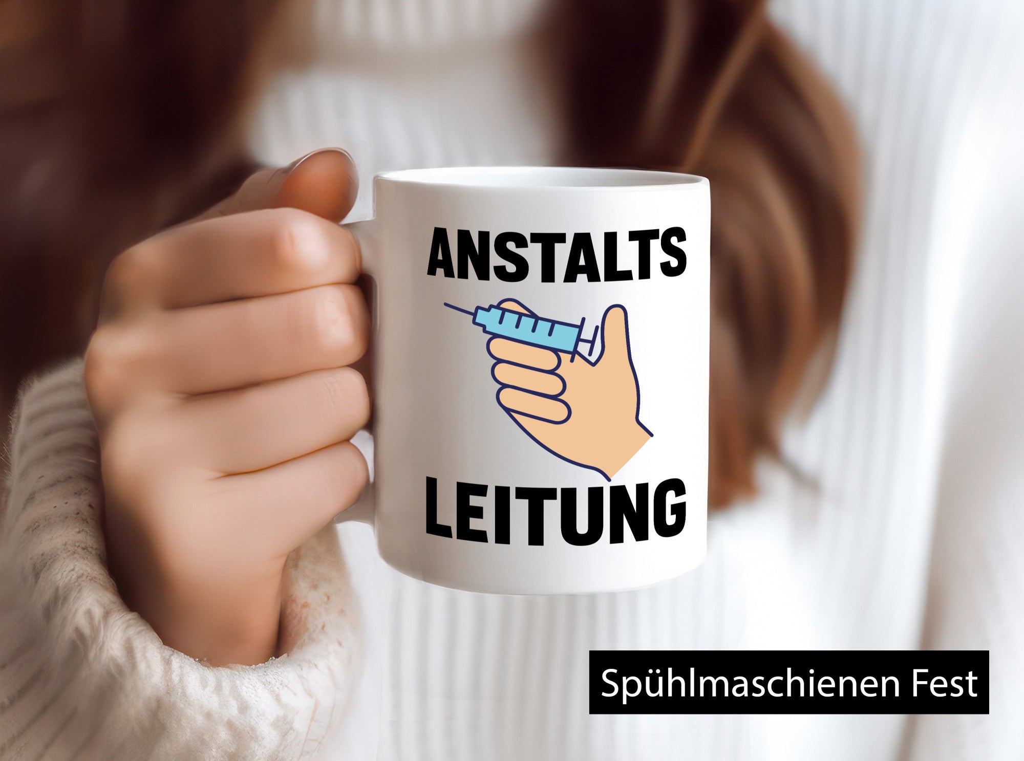 Anstaltsleitung v2 lustig Humor Geschenkidee Geschenk Tasse