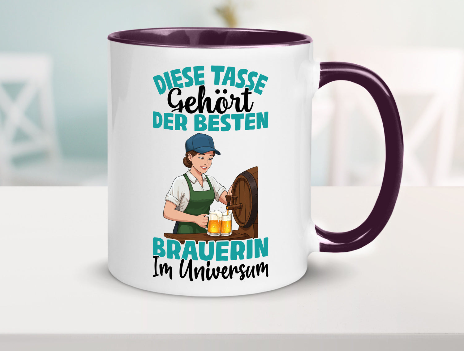 Im Universum: Brauerin | Bier Brauerei lustiger Spruch Geschenk Humor