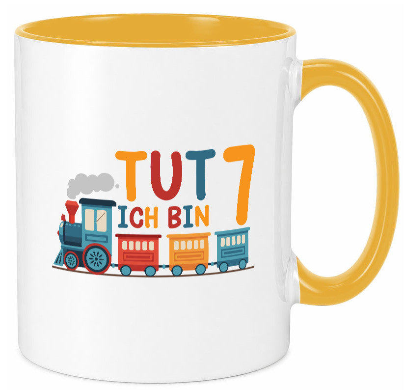 7. Geburtstag | 7 Jahre Eisenbahn Zug junge Humor Geschenkidee Tasse