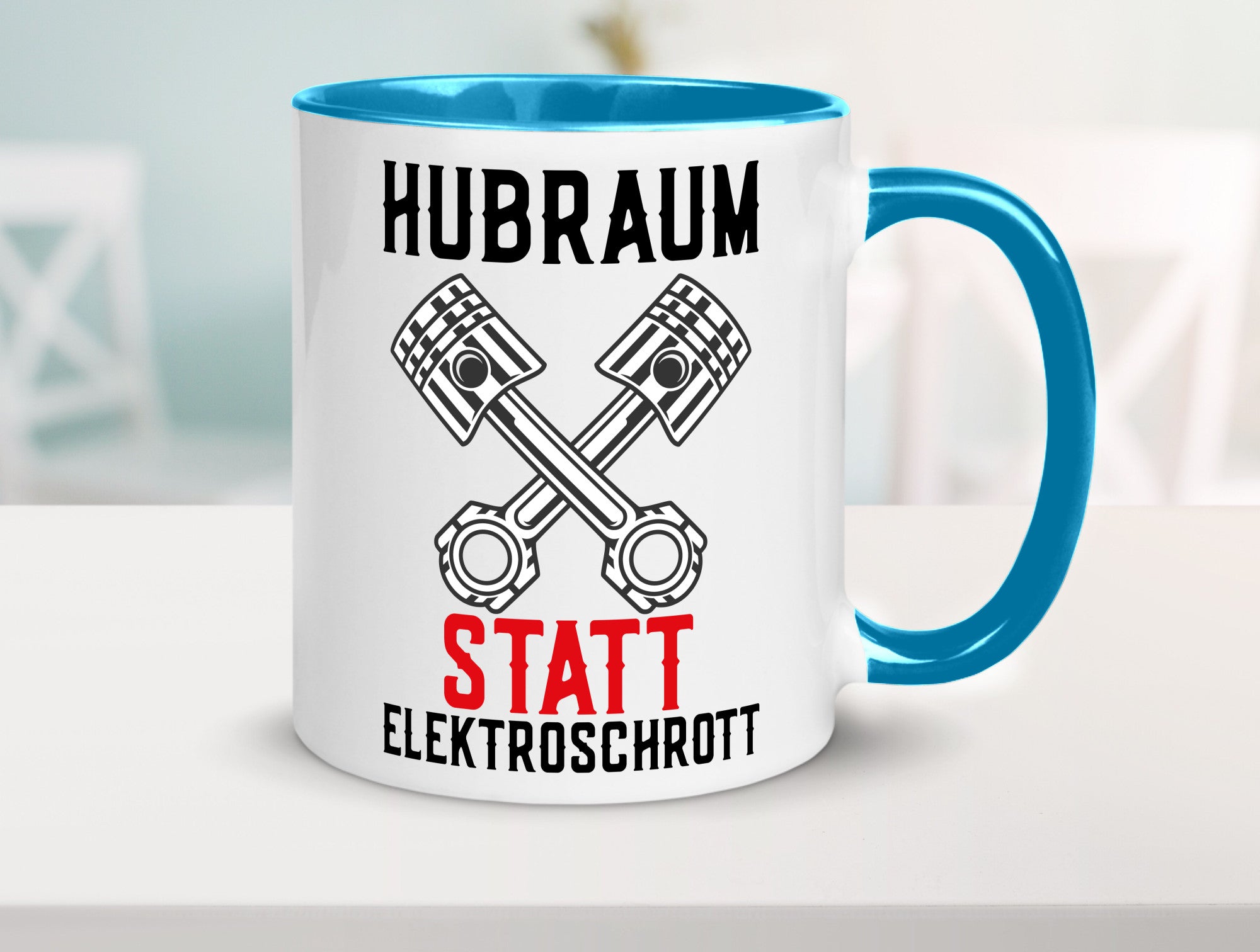 Hubraum statt Elektroschrott | Autofan Verbrennungsmotor Geschenk Humor