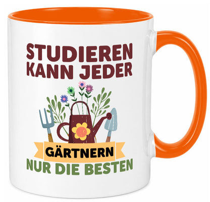 Studieren kann jeder | Gärtnern nur die Besten Garten lustig Humor Geschenkidee Tasse