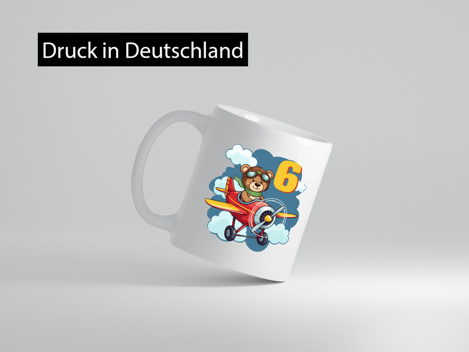 6. Geburtstag | 6 Jahre Kinder Pilot Flugzeug Humor Geschenkidee Tasse