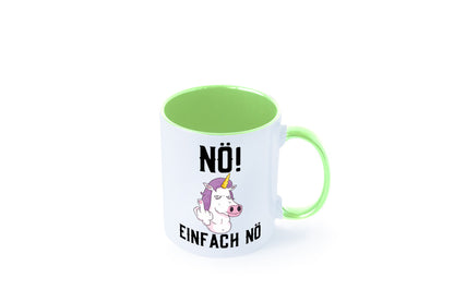 Einfach Nö | Keinen Bock Einhorn Mittelfinger Comic Geschenkidee Humor Tasse