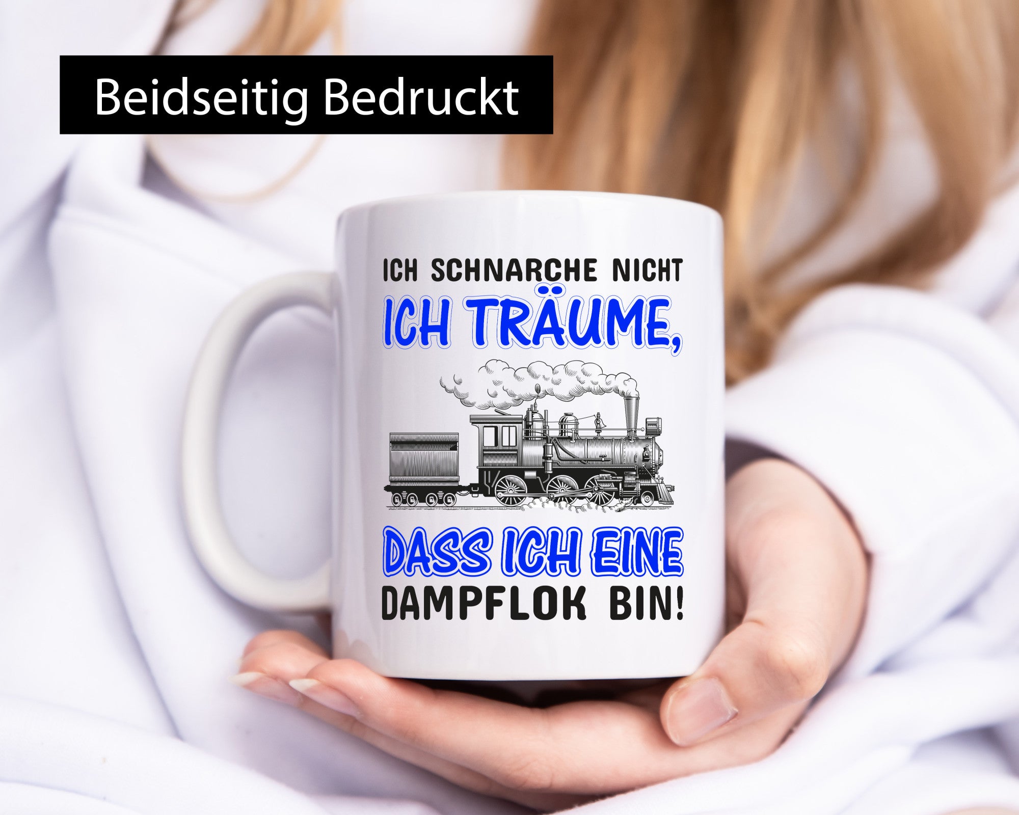 Ich schnarche nicht | Schnarcher Tasse Dampflok Witz lustiger Spruch Geschenk