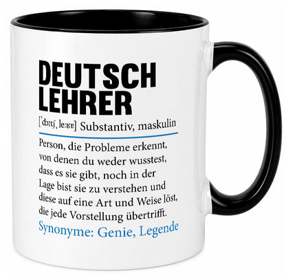 Deutschlehrer Spruch | Lehrer Schule Humor lustig Geschenkidee Geschenk Tasse