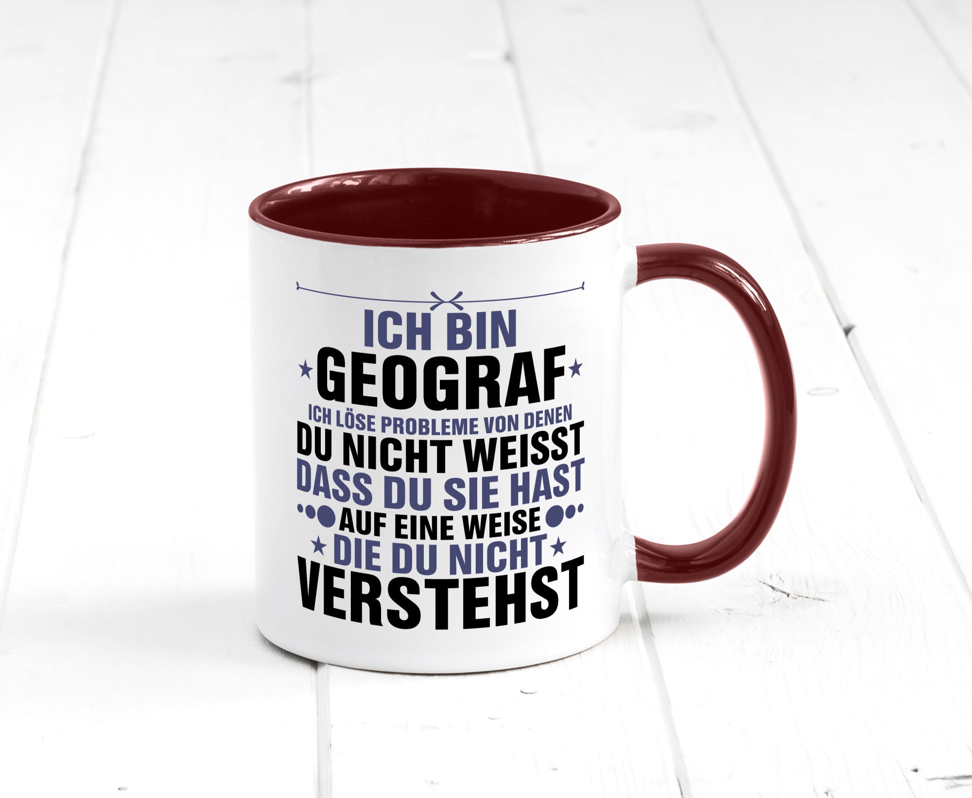 Löse Probleme: Geograf | Geografie lustig Humor Geschenkidee Geschenk Tasse