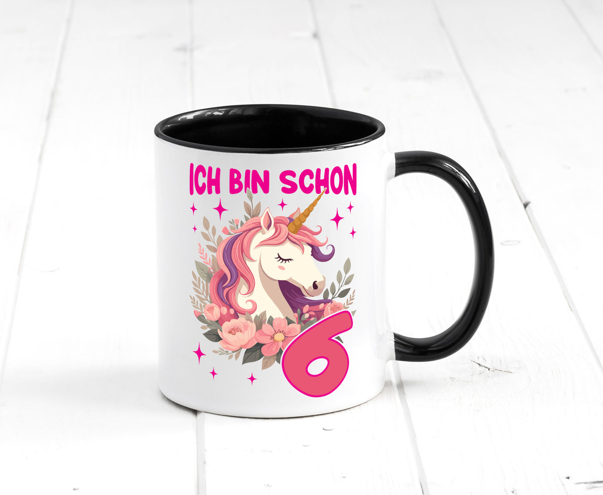 6. Geburtstag | 6 Jahre Einhorn Mädchen Geschenk Geschenkidee lustiger Spruch Tasse