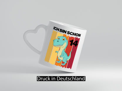 14. Geburtstag | 14 Jahre Dinosaurier Geschenkidee Humor Tasse