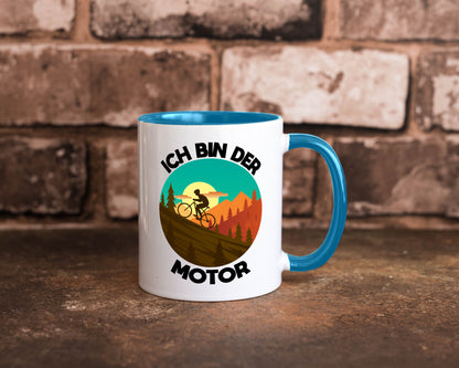 Ich bin der Motor | Mountainbiking Fahrrad Berge Geschenkidee Humor Tasse