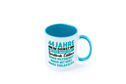 44 Jahre im Dienst | Jubiläum Arbeit v5 lustig Kollegen Büro Geschenk Tasse