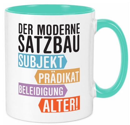 Moderner Satzbau | Lehrer Lehrerin Kollege lustig Arbeit Kollegen Büro Geschenk