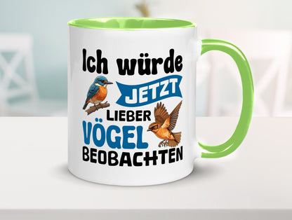 Vögel beobachten | Vogel lustig Humor Geschenkidee Geschenk Tasse