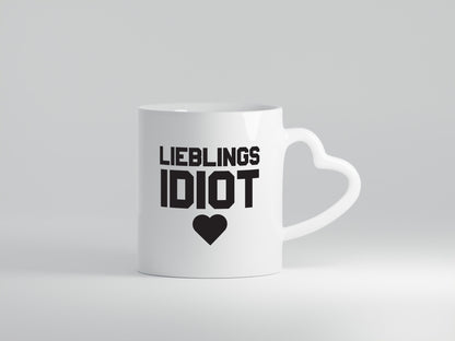 Lieblingsidiot | Tasse schwarz weiß Freund Freundin lustiger Spruch Geschenk