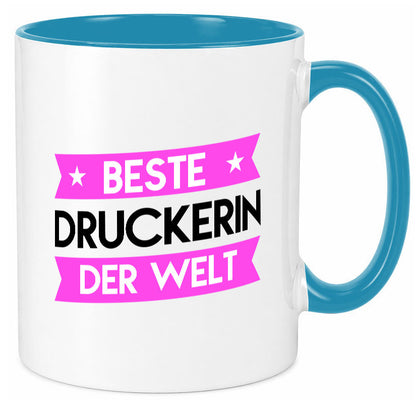 Beste Druckerin | Druckerei Print Medien lustig Humor Geschenkidee Geschenk Tasse