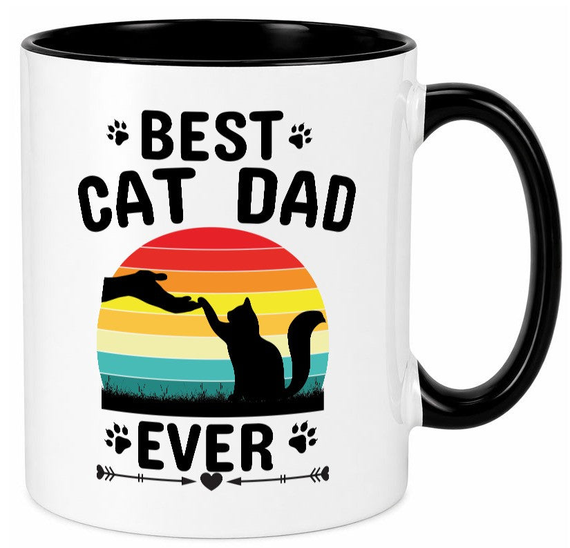 Best Cat Dad Ever lustiger Spruch Geschenk Humor Geschenkidee Tasse