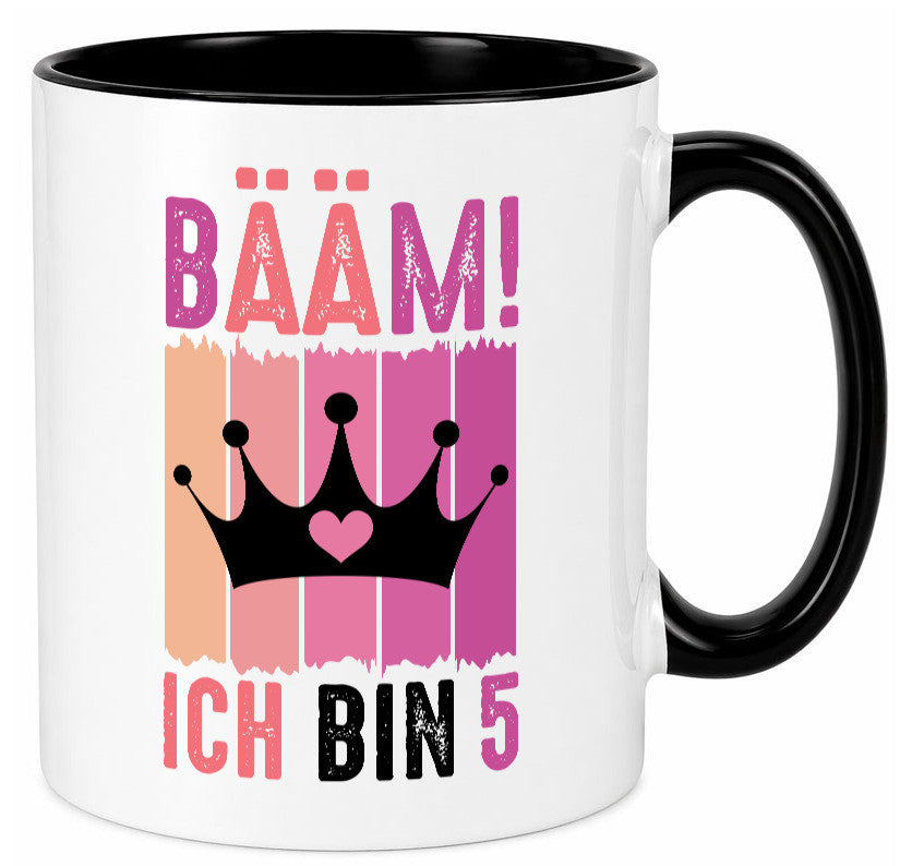 5. Geburtstag | 5 Jahre Bääm ich bin Krone lustiger Spruch Geschenk Tasse