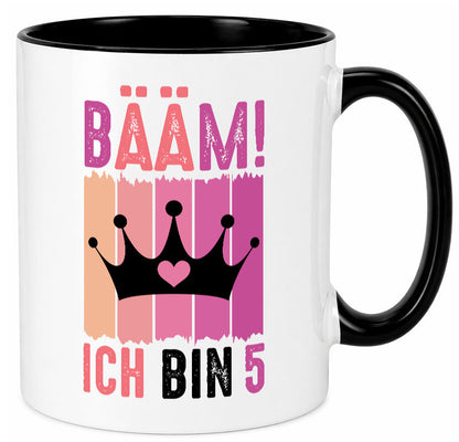 5. Geburtstag | 5 Jahre Bääm ich bin Krone lustiger Spruch Geschenk Tasse