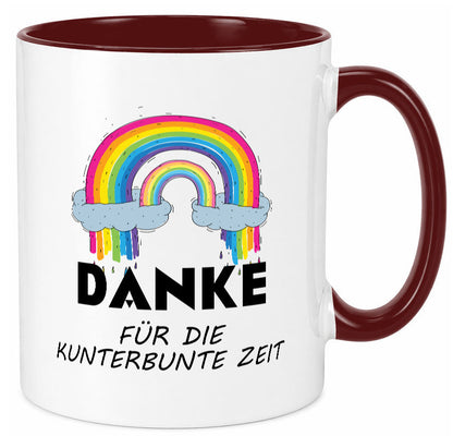 Danke für die Kunderbunte Zeit | Regenbogen lustiger Spruch Geschenk Humor