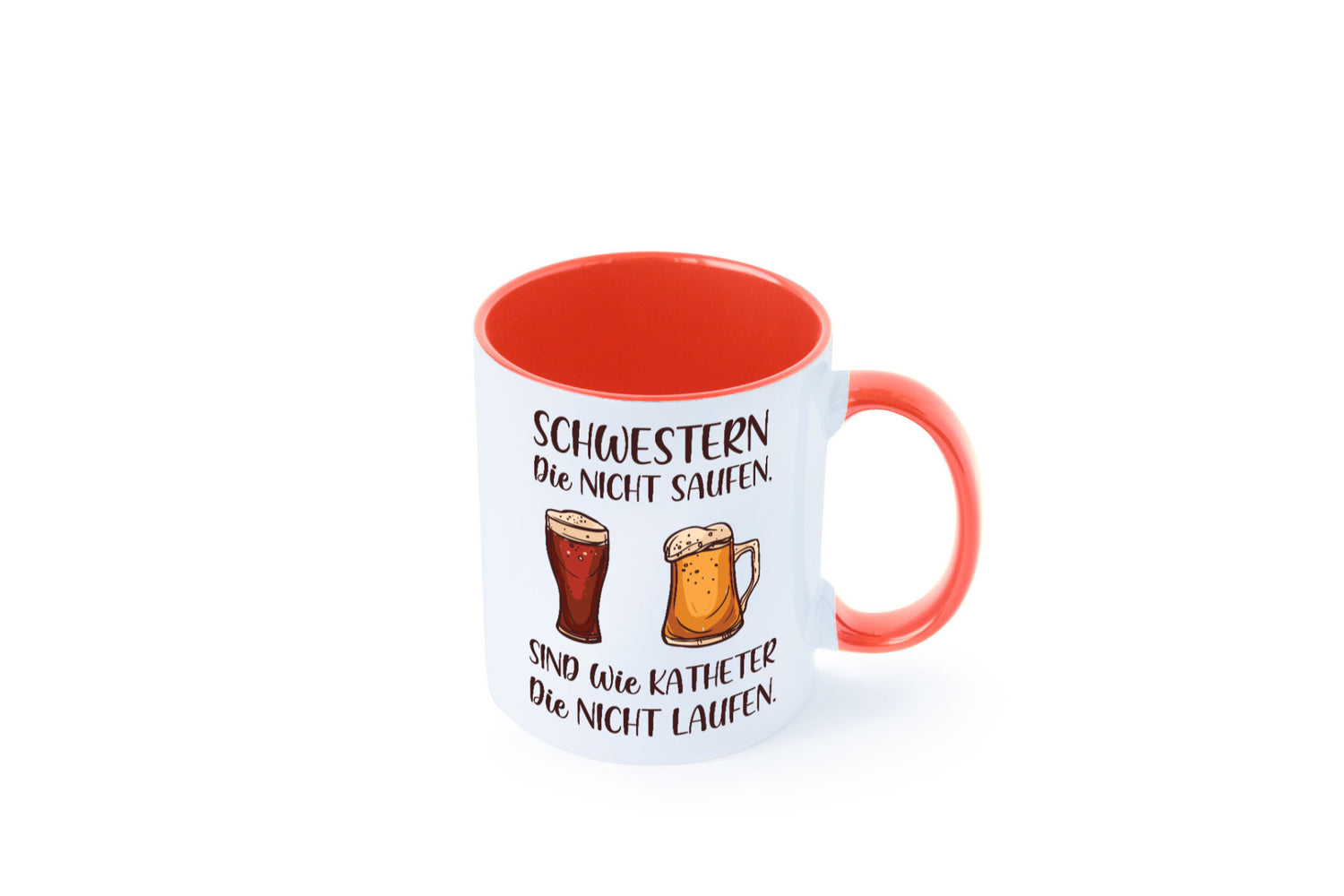 Schwestern die nicht saufen, Katheder laufen | Gläser lustiger Spruch Geschenk