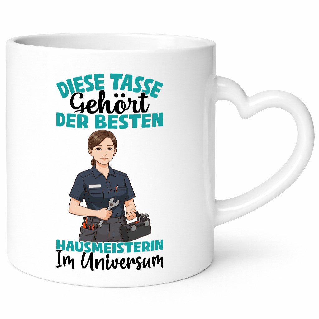 Im Universum: Hausmeisterin | Hauswart lustiger Spruch Geschenk Humor