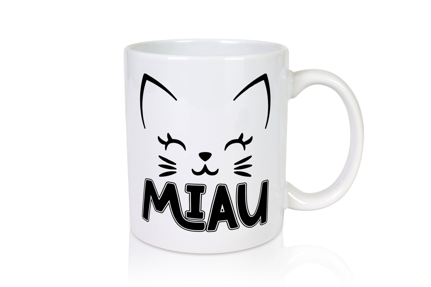 Miau | Katze Katzenliebhaber Cat Geschenkidee Tierliebhaber Humor Tasse