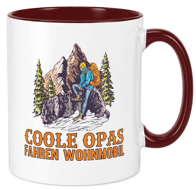 Coole Opas fahren Wohnmobil | Opa Wanderer Berge Humor Familie Geschenkidee Tasse