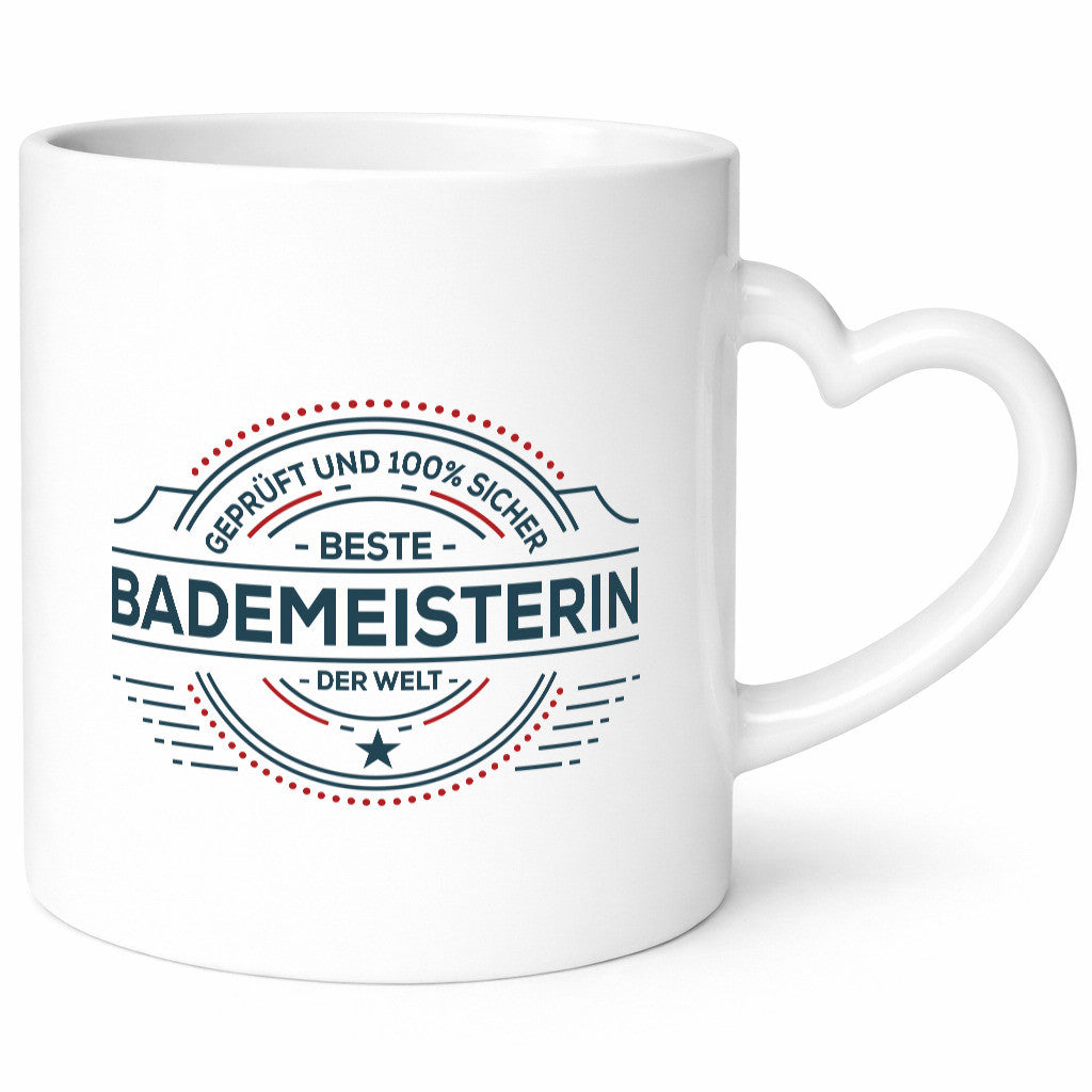 Geprüft und sicher: Bademeisterin | Schwimmmeisterin Geschenkidee Humor Tasse