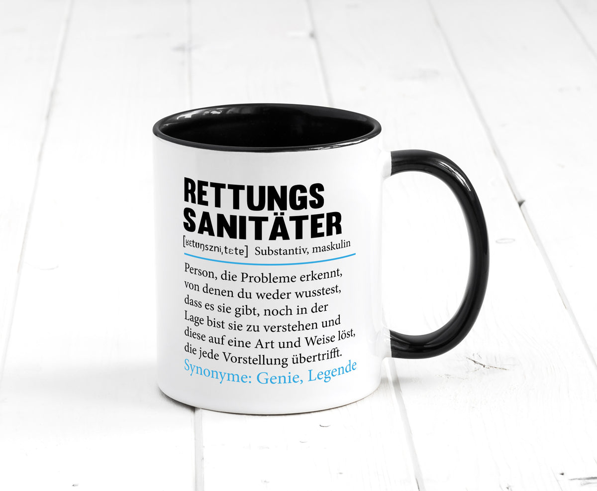 Rettungssanitäter | Beruf Sanitäter Spruch v2 lustig Arbeit Kollegen Büro Tasse