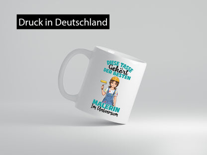 Im Universum: Malerin | Malerinnen Geschenkidee Humor Tasse
