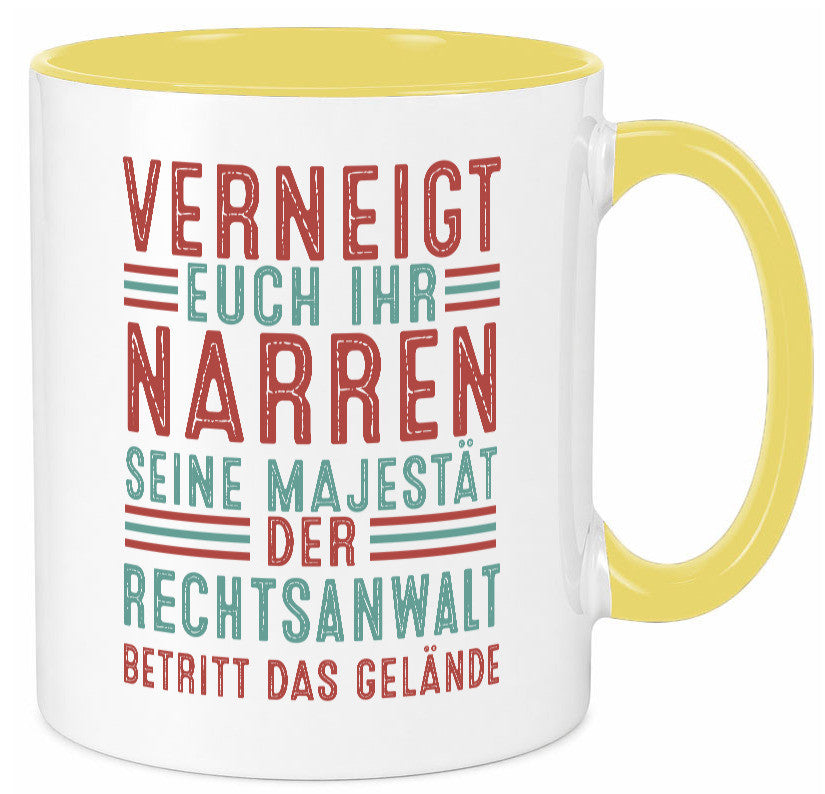 Verneigt euch: Rechtsanwalt | Anwalt Jurist Humor Geschenkidee Tasse