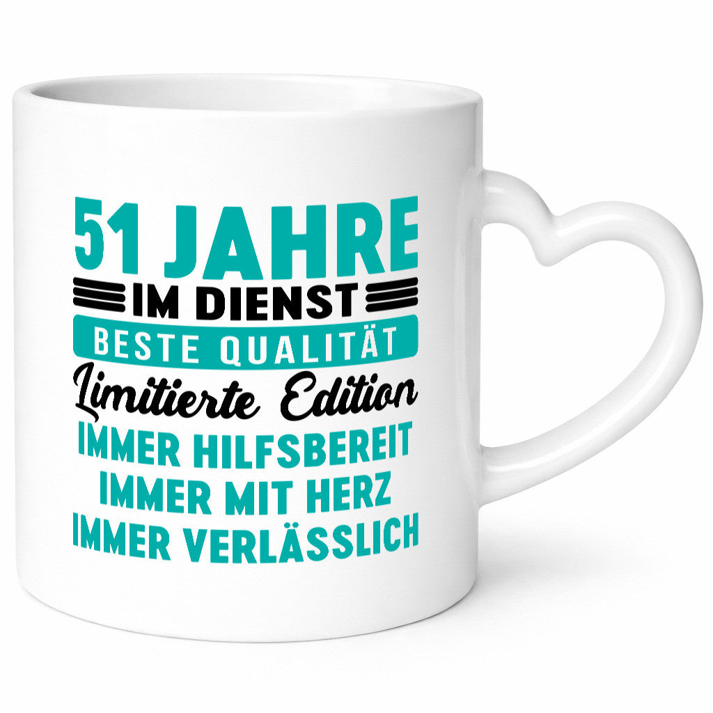 51 Jahre im Dienst | Jubiläum Arbeit v4 Humor Kollegen Büro Geschenkidee Tasse
