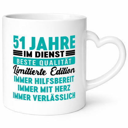 51 Jahre im Dienst | Jubiläum Arbeit v4 Humor Kollegen Büro Geschenkidee Tasse