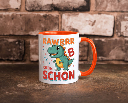 8. Geburtstag | 8 Jahre Raw ich bin schon T-Rex Geschenk Geschenkidee lustiger