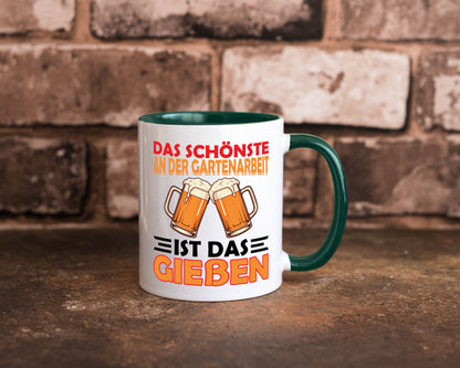 Das schönste an gartenarbeit ist Gießen | Biertrinker Geschenkidee Arbeit