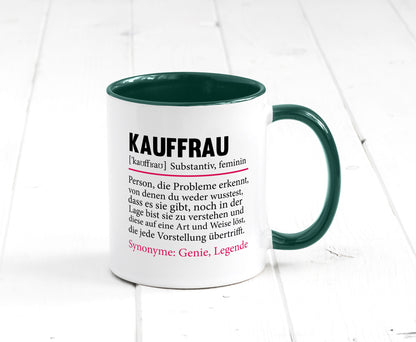 Kauffrau | Humor Spruch Definition Kauffrauen Geschenkidee Tasse