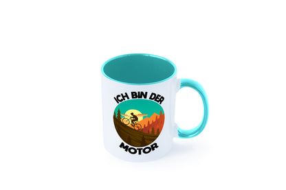 Ich bin der Motor | Mountainbiking Fahrrad Berge Geschenkidee Humor Tasse