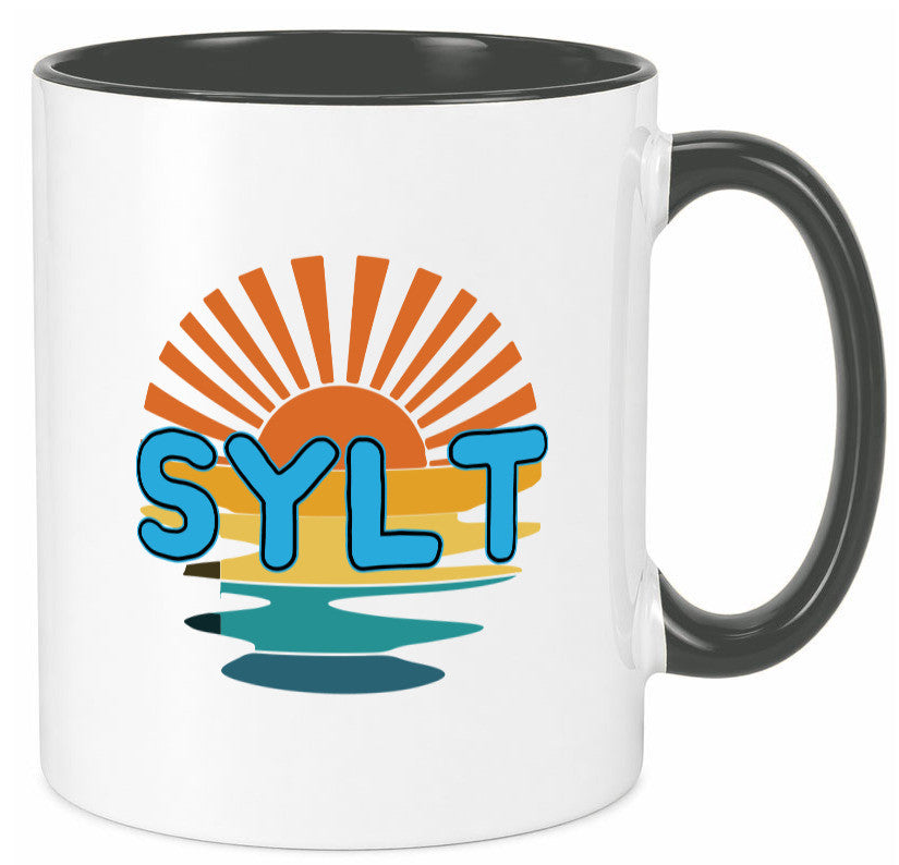 Sylt Tasse | Sonnenuntergang Sylter Möwen Motiv Geschenkidee Humor