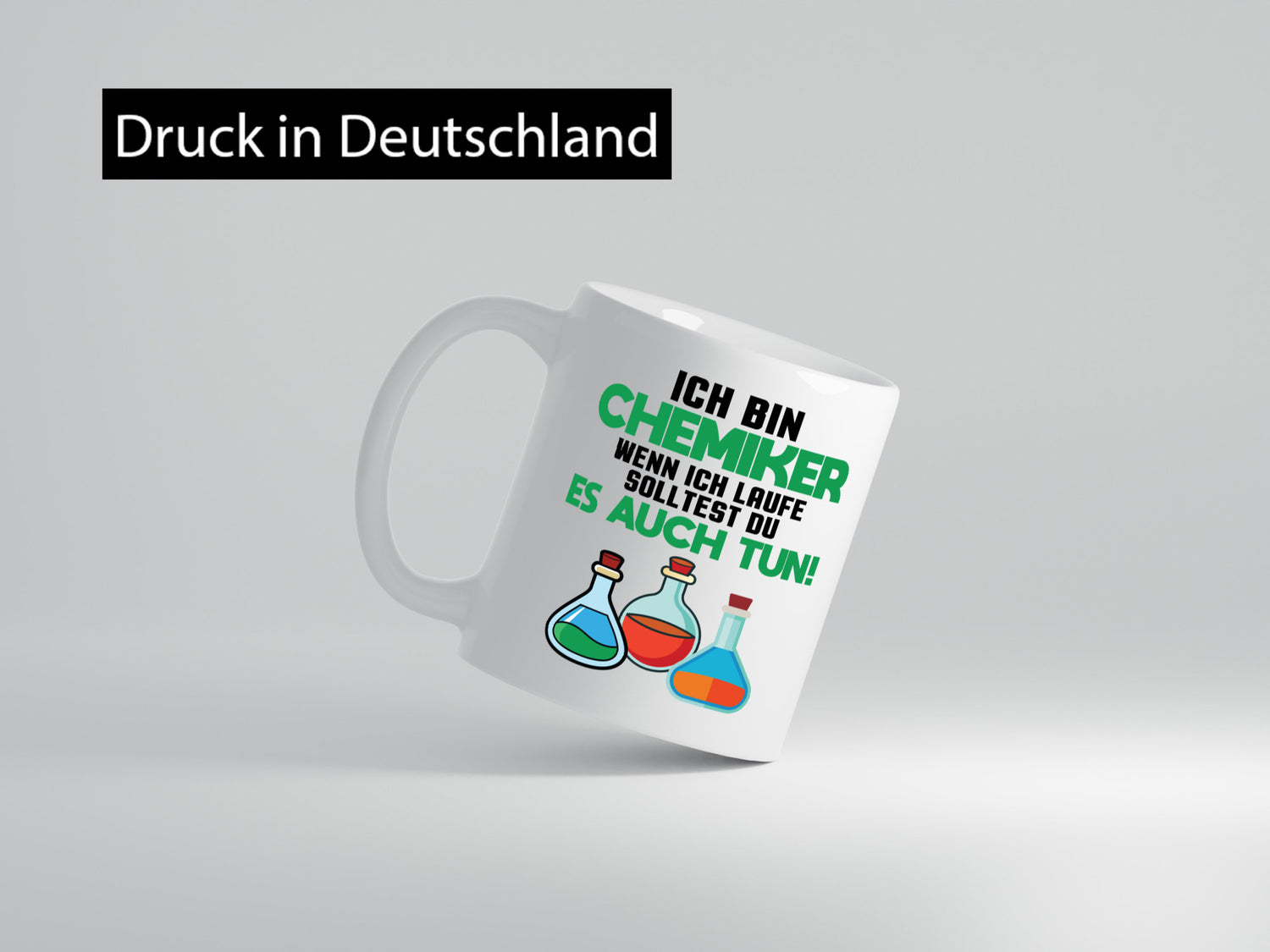 Ich bin chemiker wnen laufe solltest du es auch tun Humor Geschenkidee Tasse