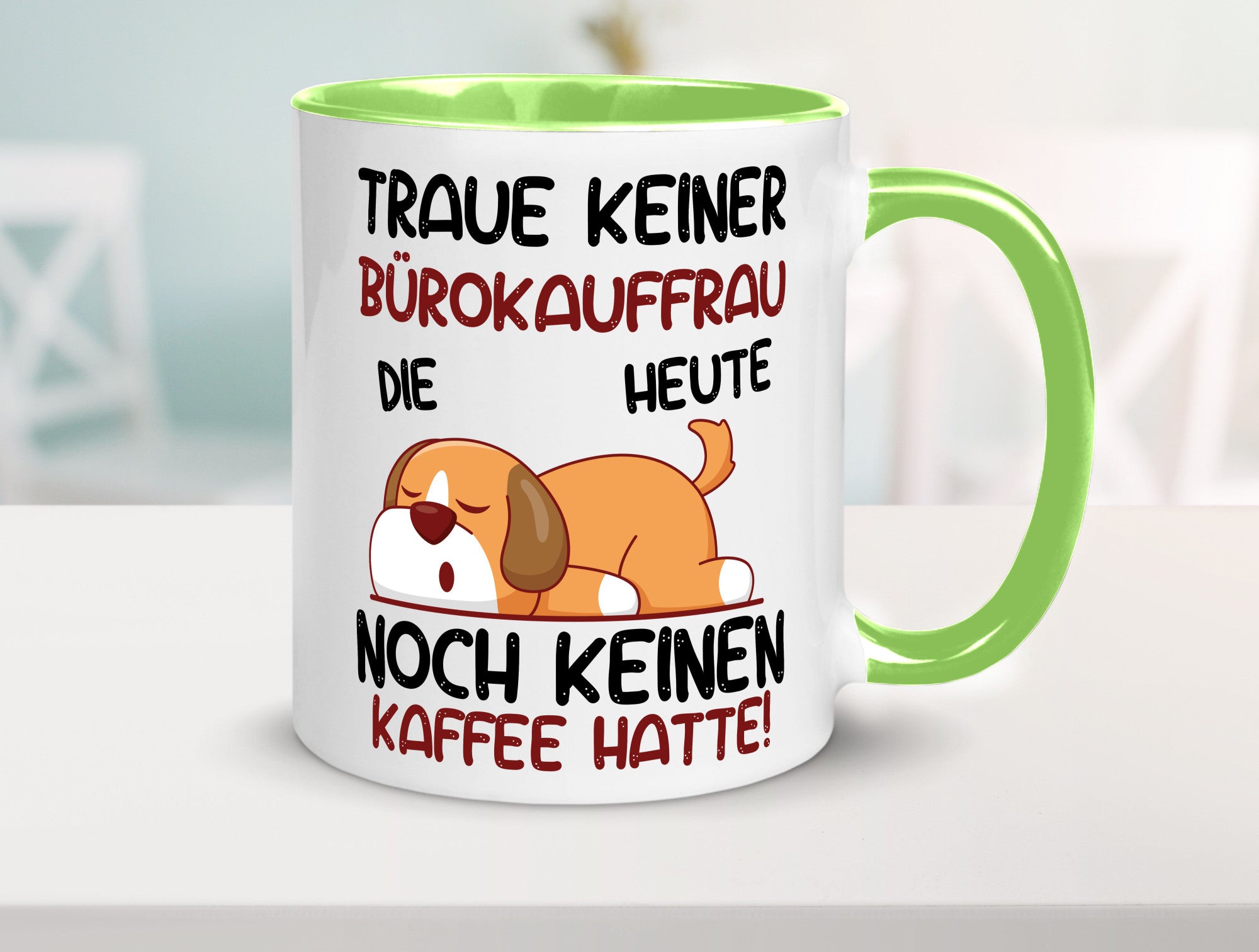 Traue keiner Bürokauffrau | Kauffrau lustig Arbeit Kollegen Büro Geschenk Tasse