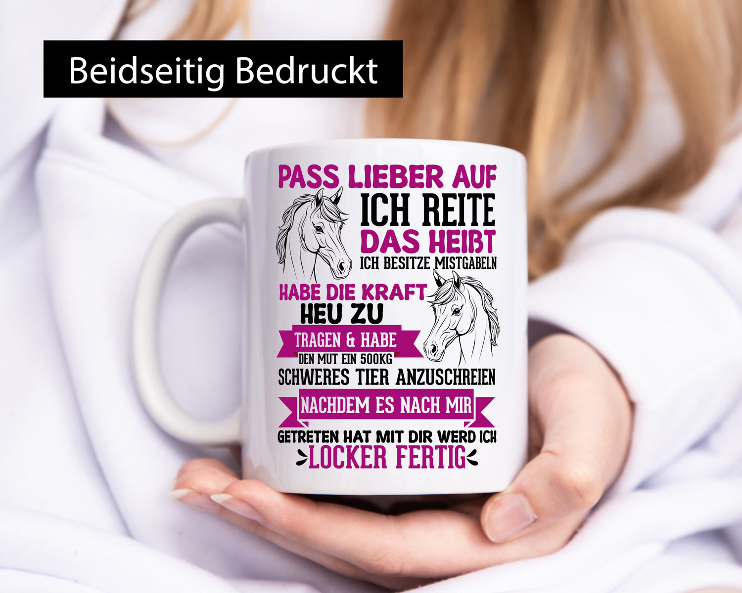 Reiten | reiterin Schweres Pferd dich mach ich fertig Geschenk Humor