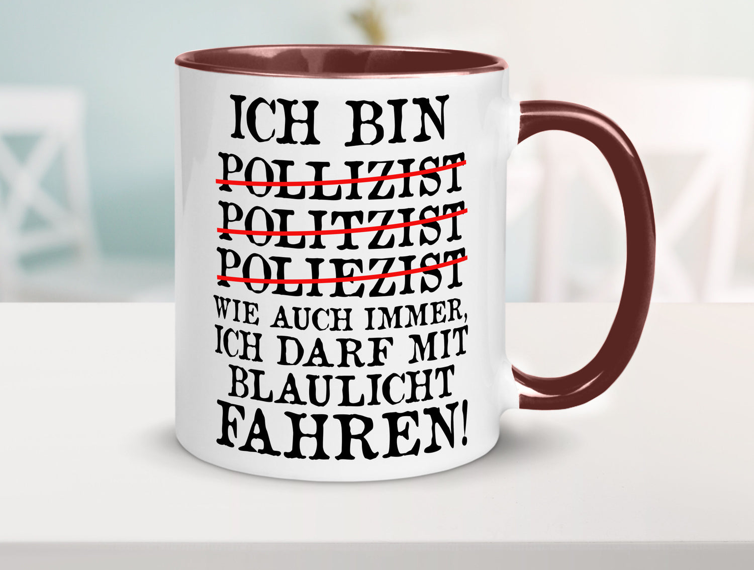 Ich bin Polizist | Blaulicht Polizei Beruf Streife lustig Arbeit Kollegen Büro