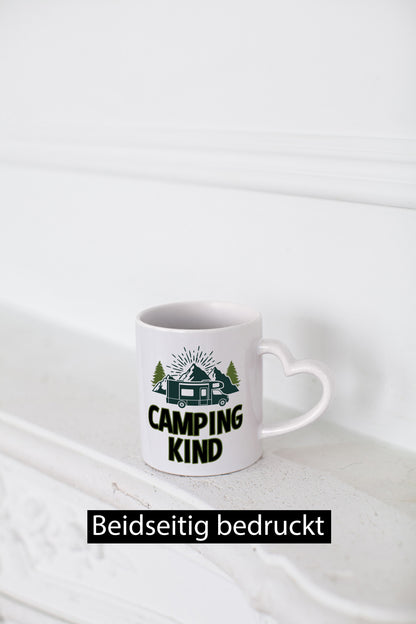 Camping kind | Wohnwagen Zelt lustiger Spruch Geschenk Humor Geschenkidee Tasse