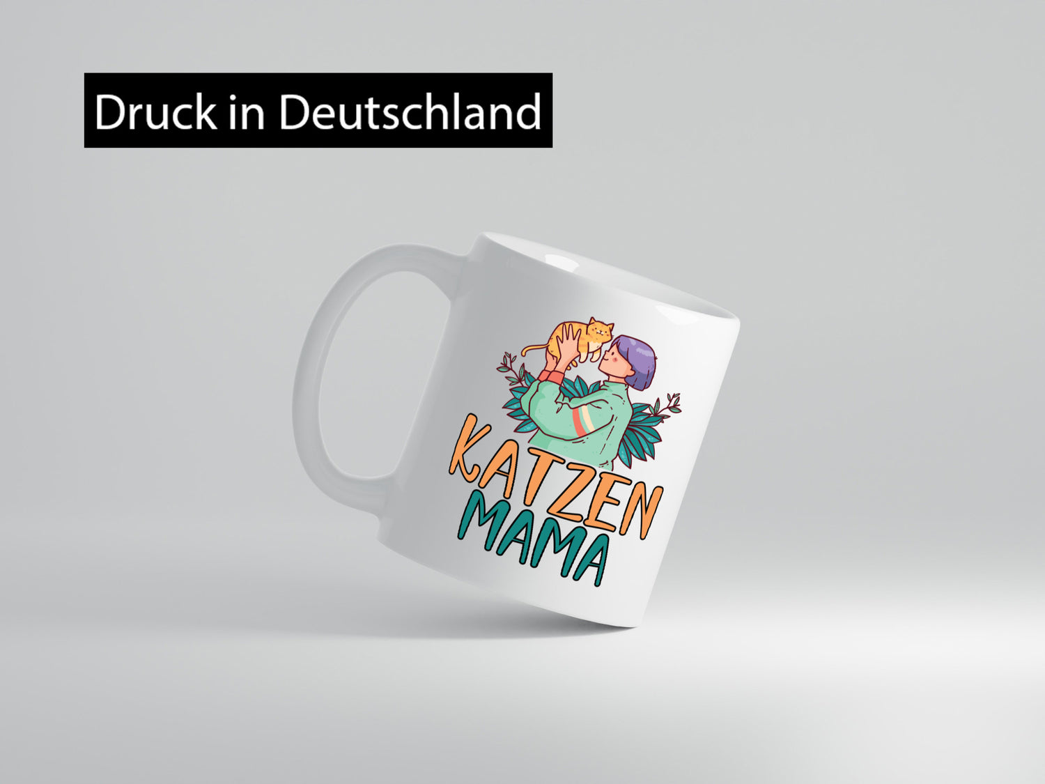 Katzenmama | Katze Mensch Pflanze lustig Familie Geschenkidee Geschenk Tasse