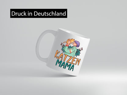 Katzenmama | Katze Mensch Pflanze lustig Familie Geschenkidee Geschenk Tasse
